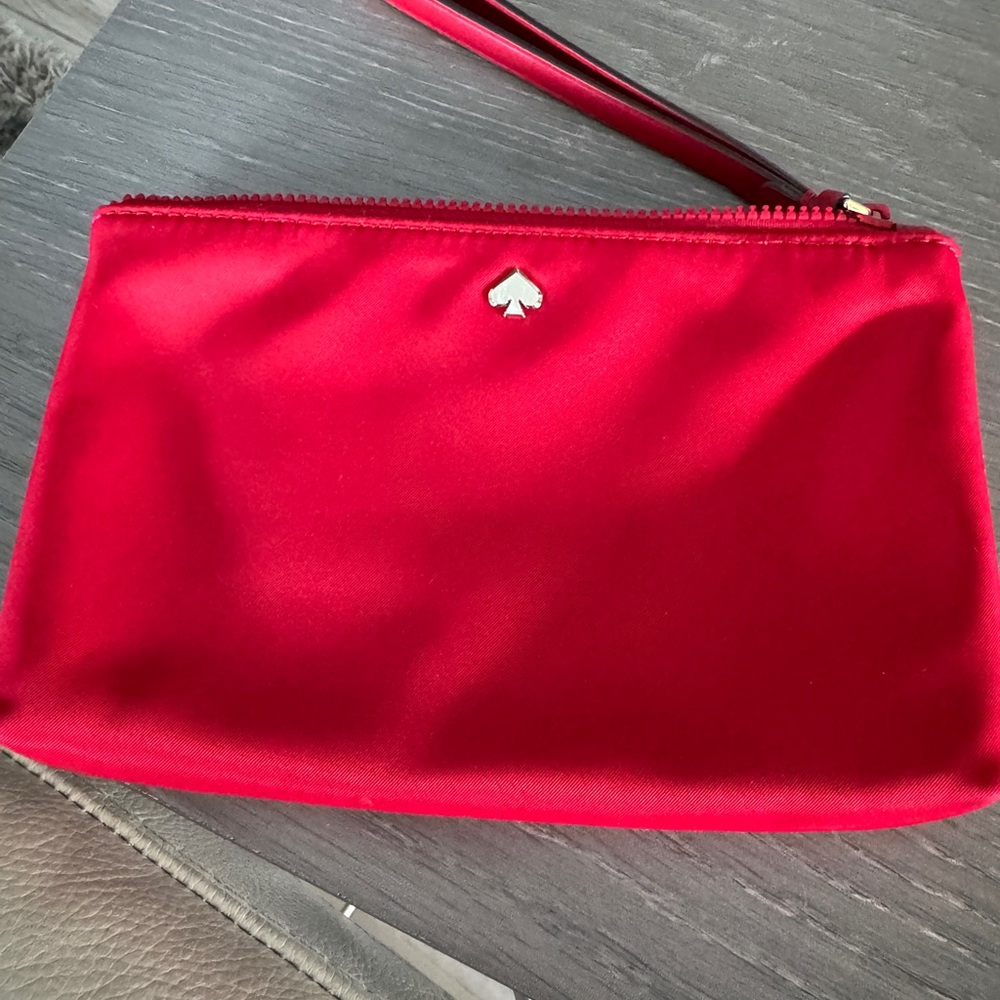 Kate Spade Red Wristlet Double zipper